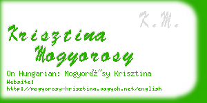 krisztina mogyorosy business card